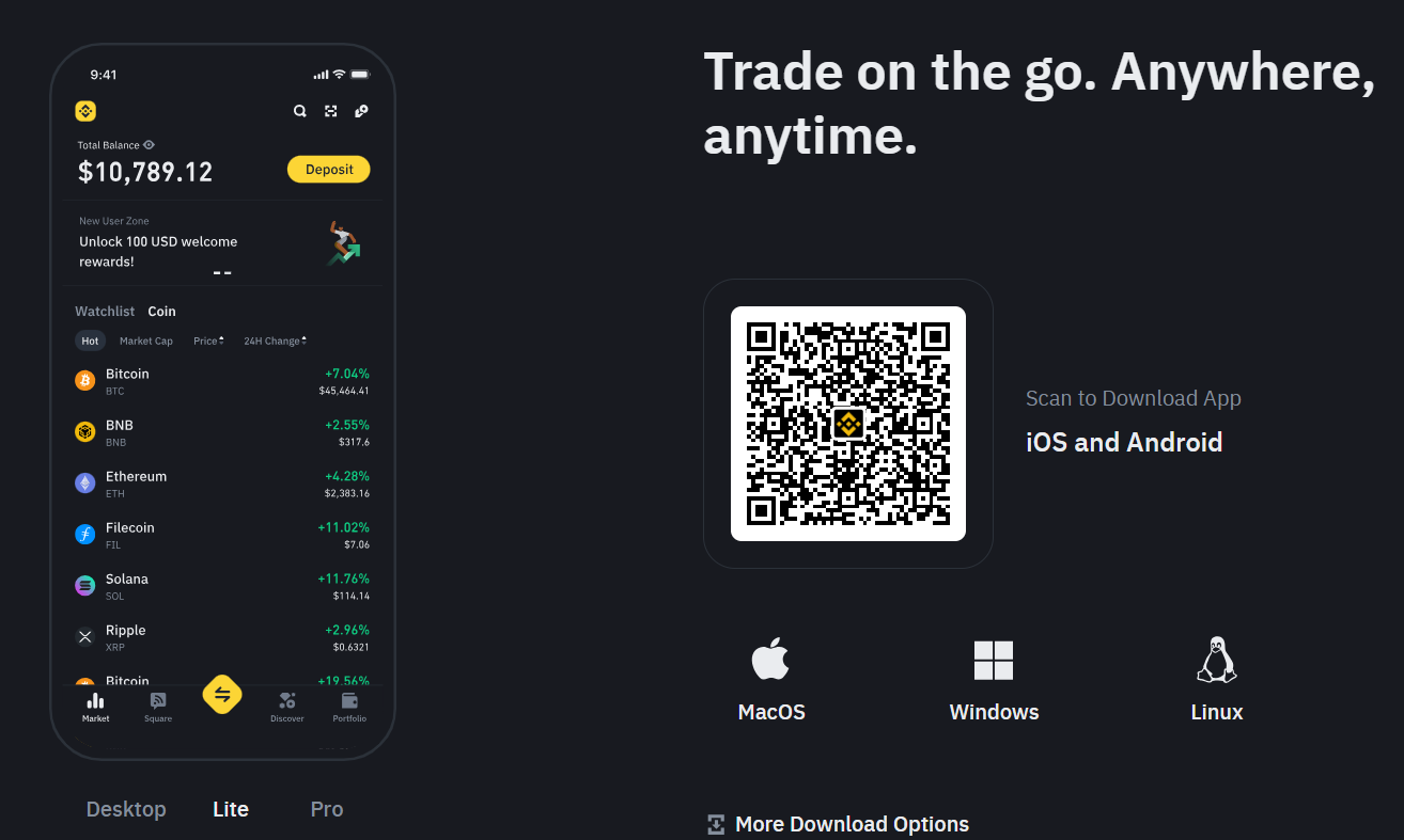 Binance Mobile Apps