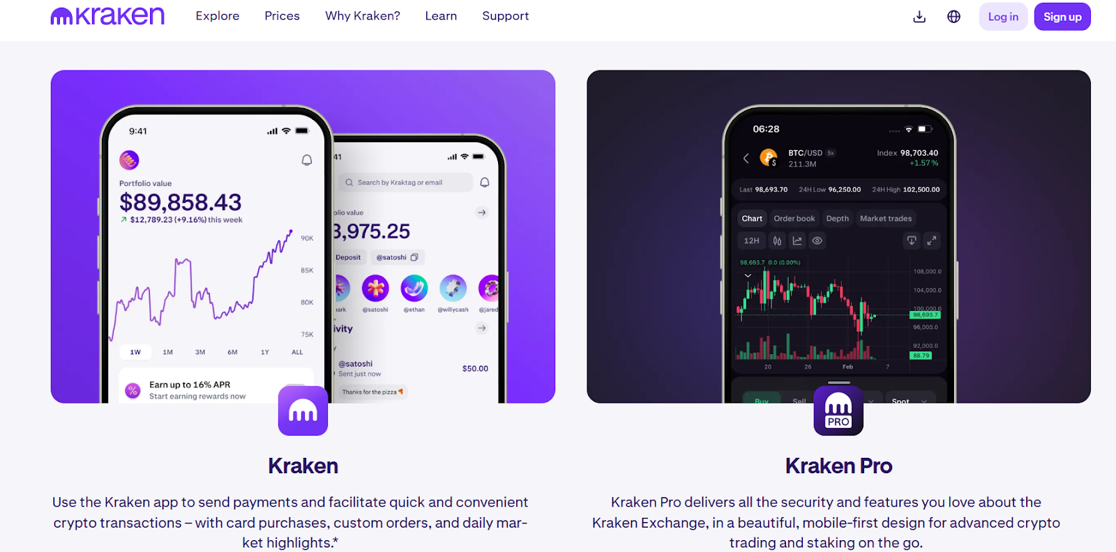 Kraken mobile apps