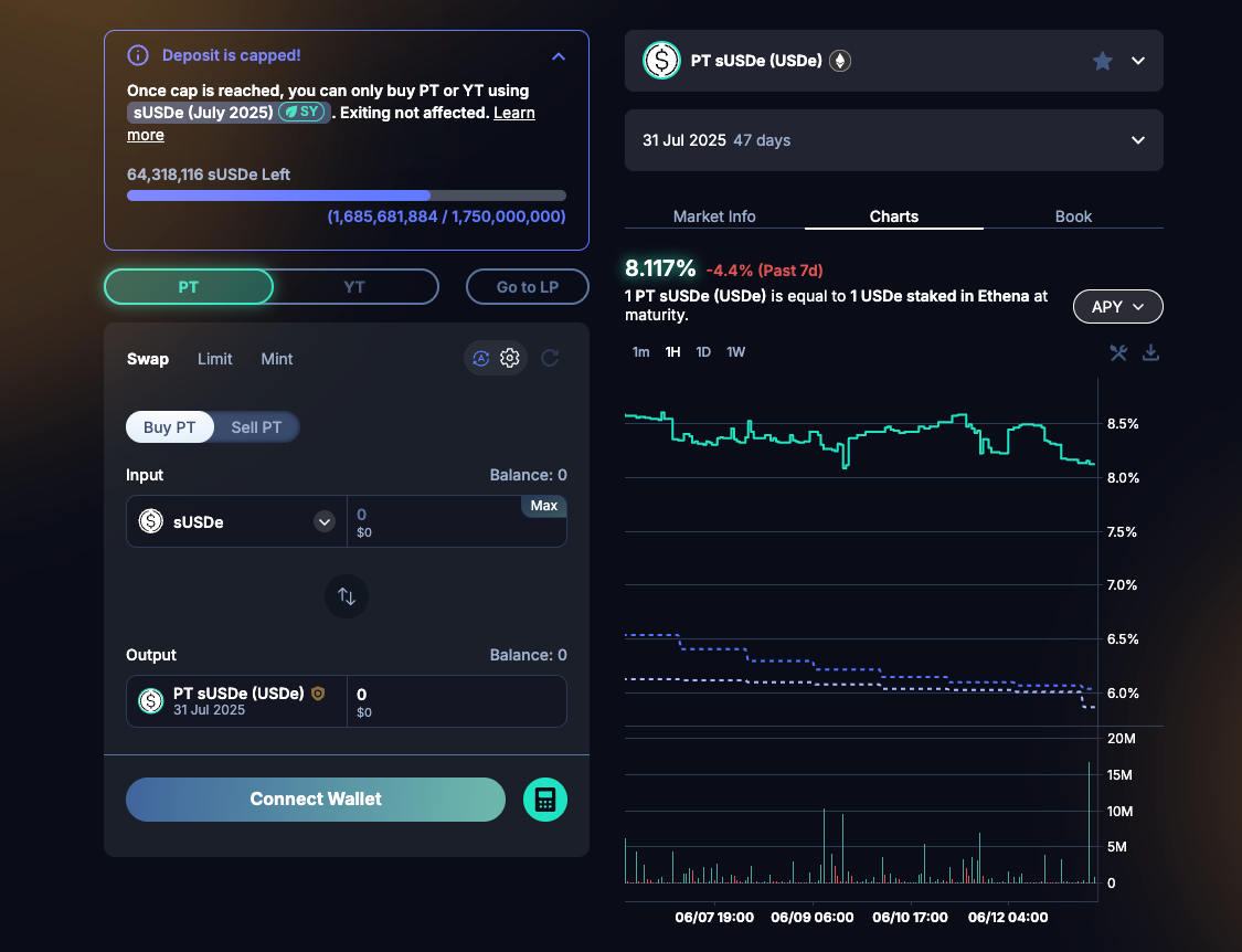 The Pendle AMM: Enabling Efficient Yield Trading