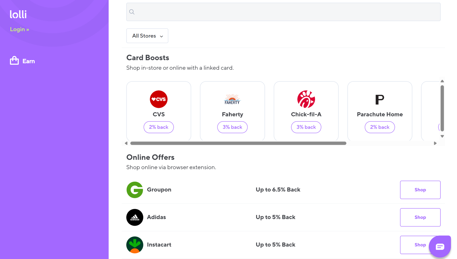 Shop and earn cashback in crypto