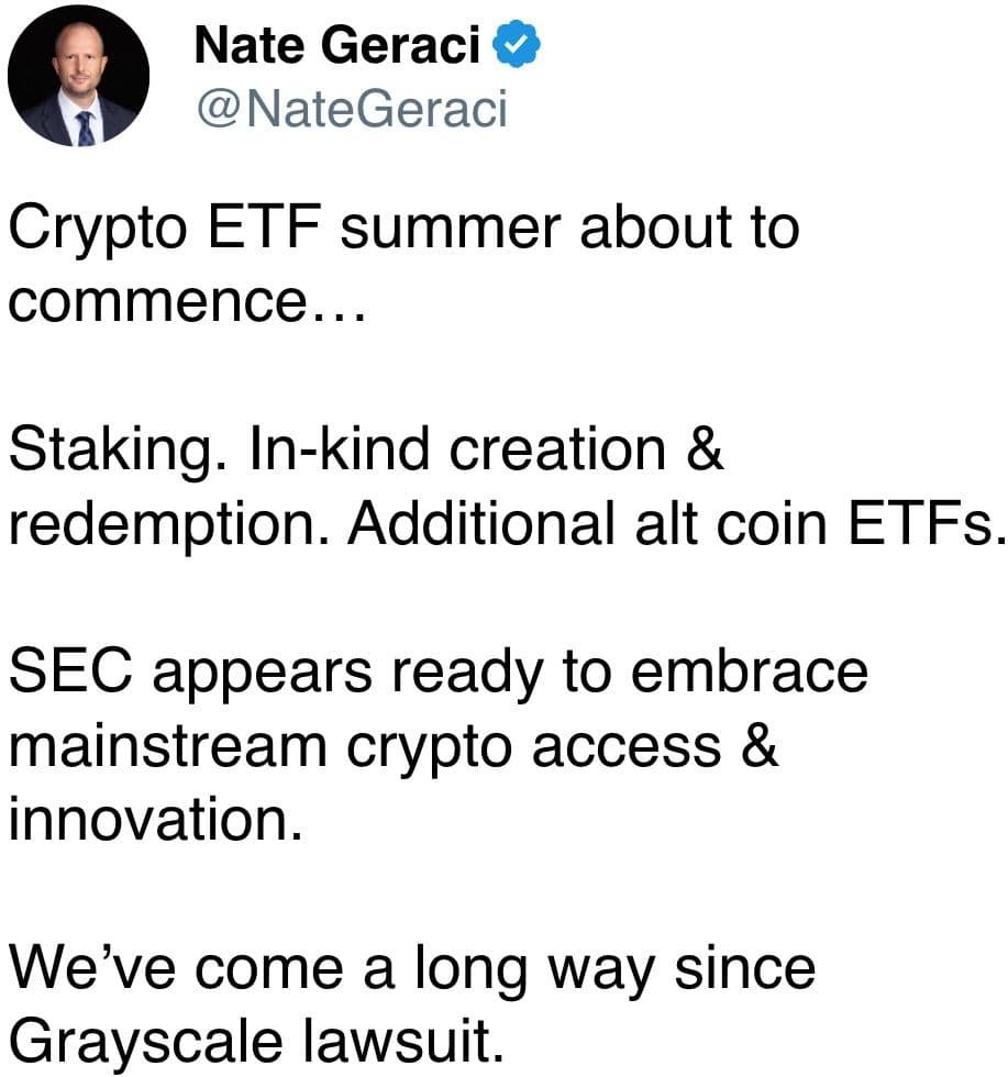 Crypto ETF summer about to commence…
