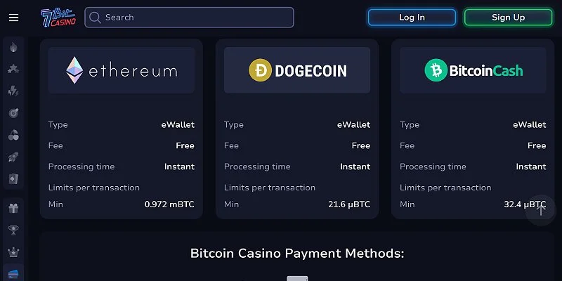 7Bit Casino US - ETH
