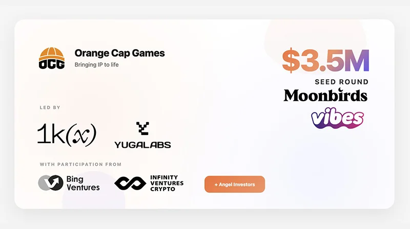 Orange Cap Games Raise - 1kx Yuga Labs