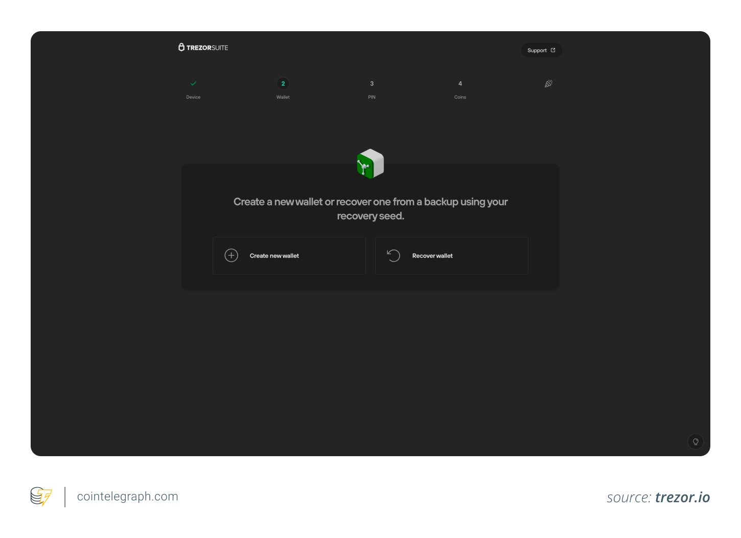 Choosing a new wallet or recovering one