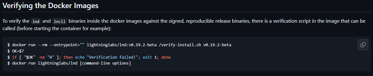 Verifying the Docker Images.