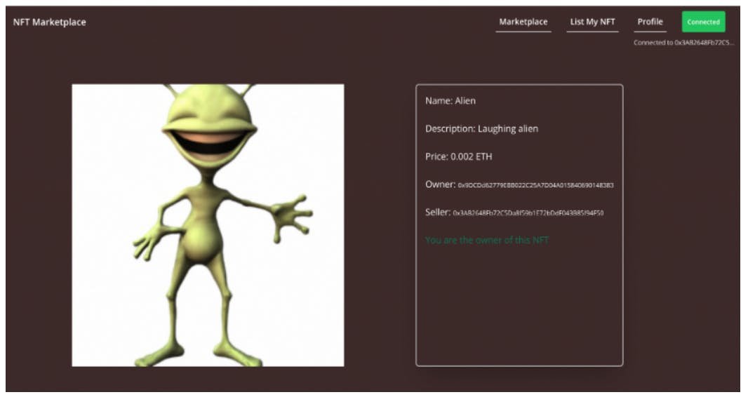 Fig. 2. NFT Description Page
