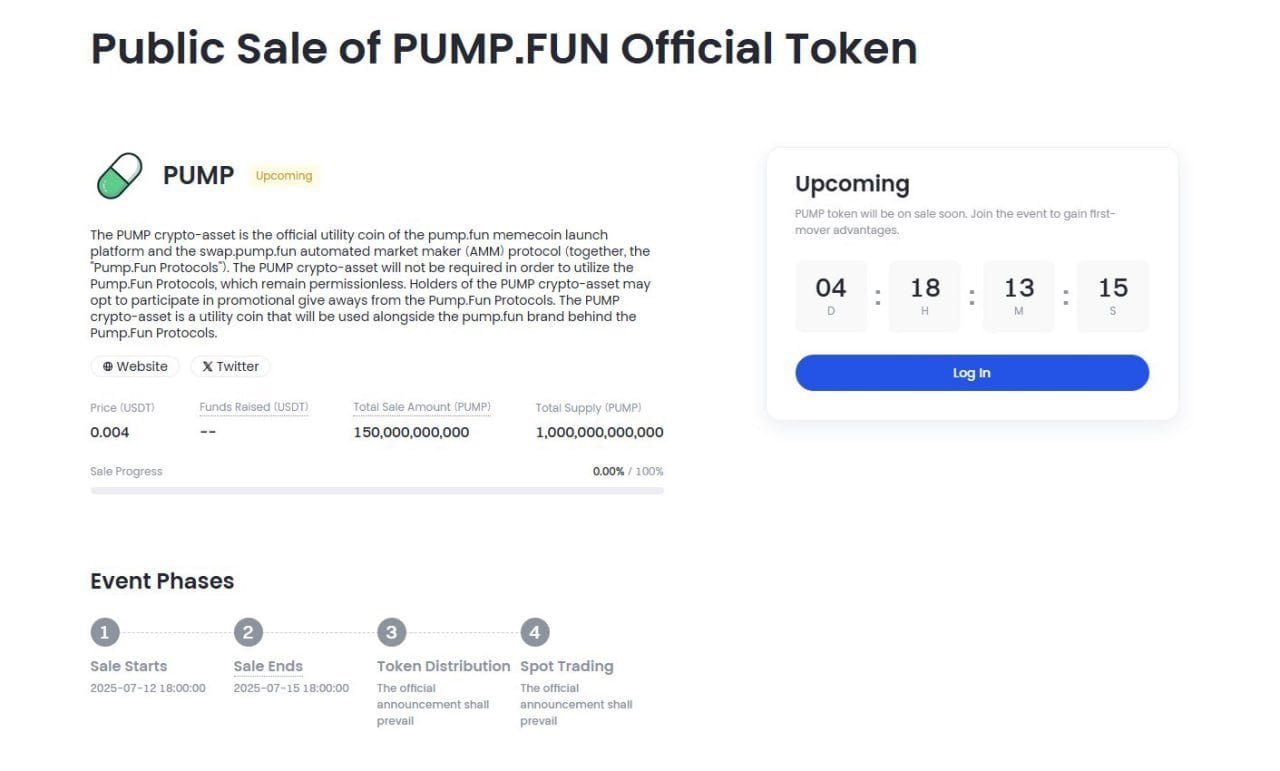 Pump.fun Prepares $600M Token Sale on Gate.io, Then Quietly Removes Page