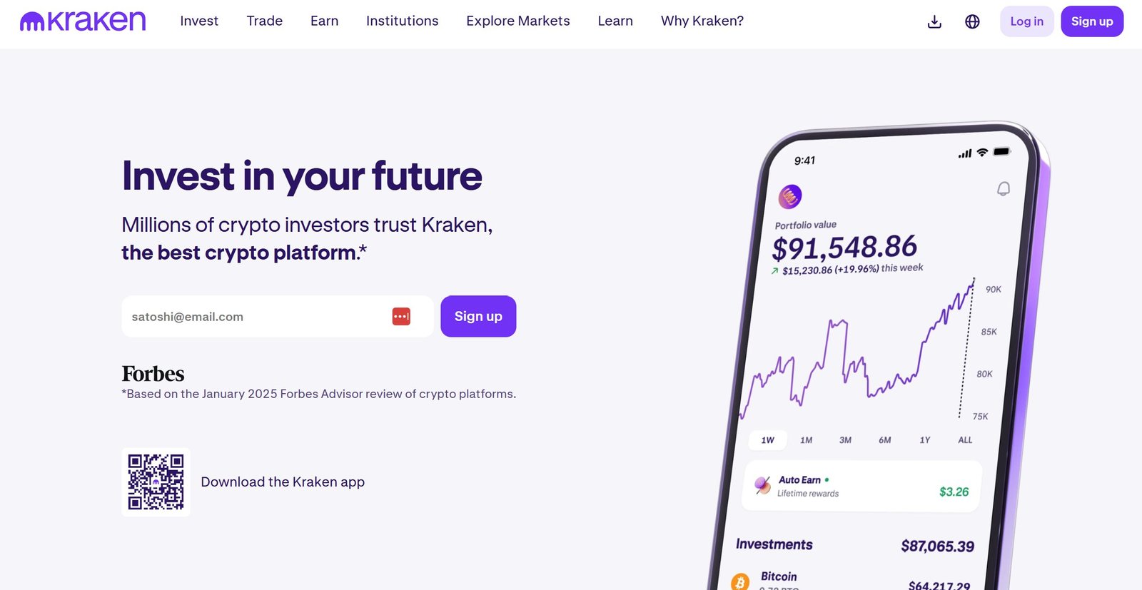 Kraken – Best crypto exchange for advanced trading features