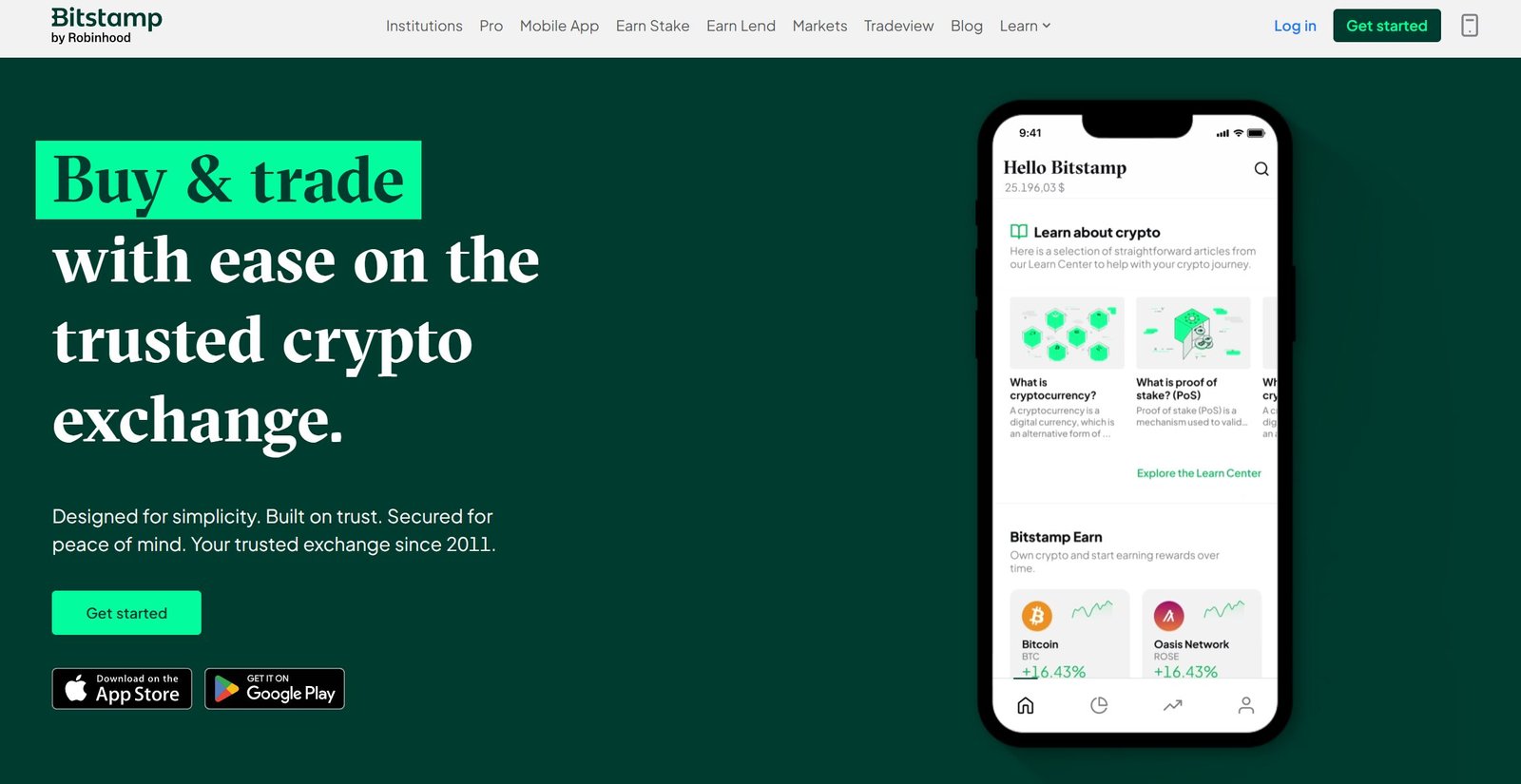 Bitstamp – Oldest crypto exchange