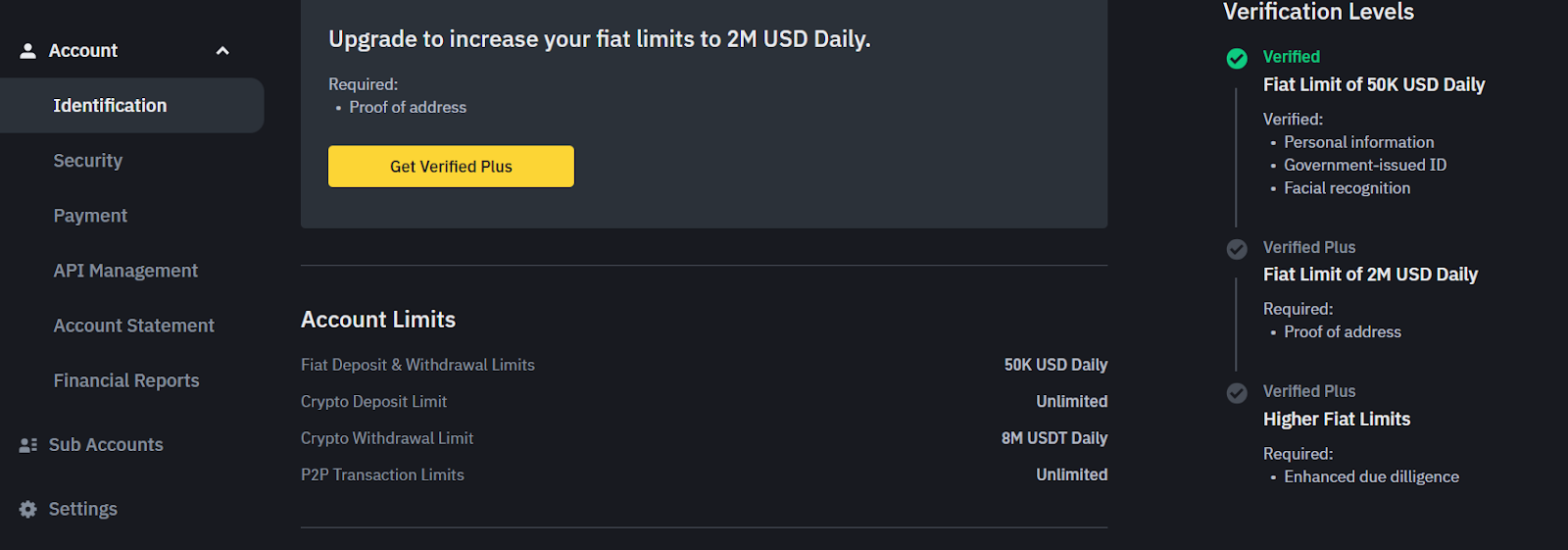 Step 2: Complete Binance Verify your identity (KYC)