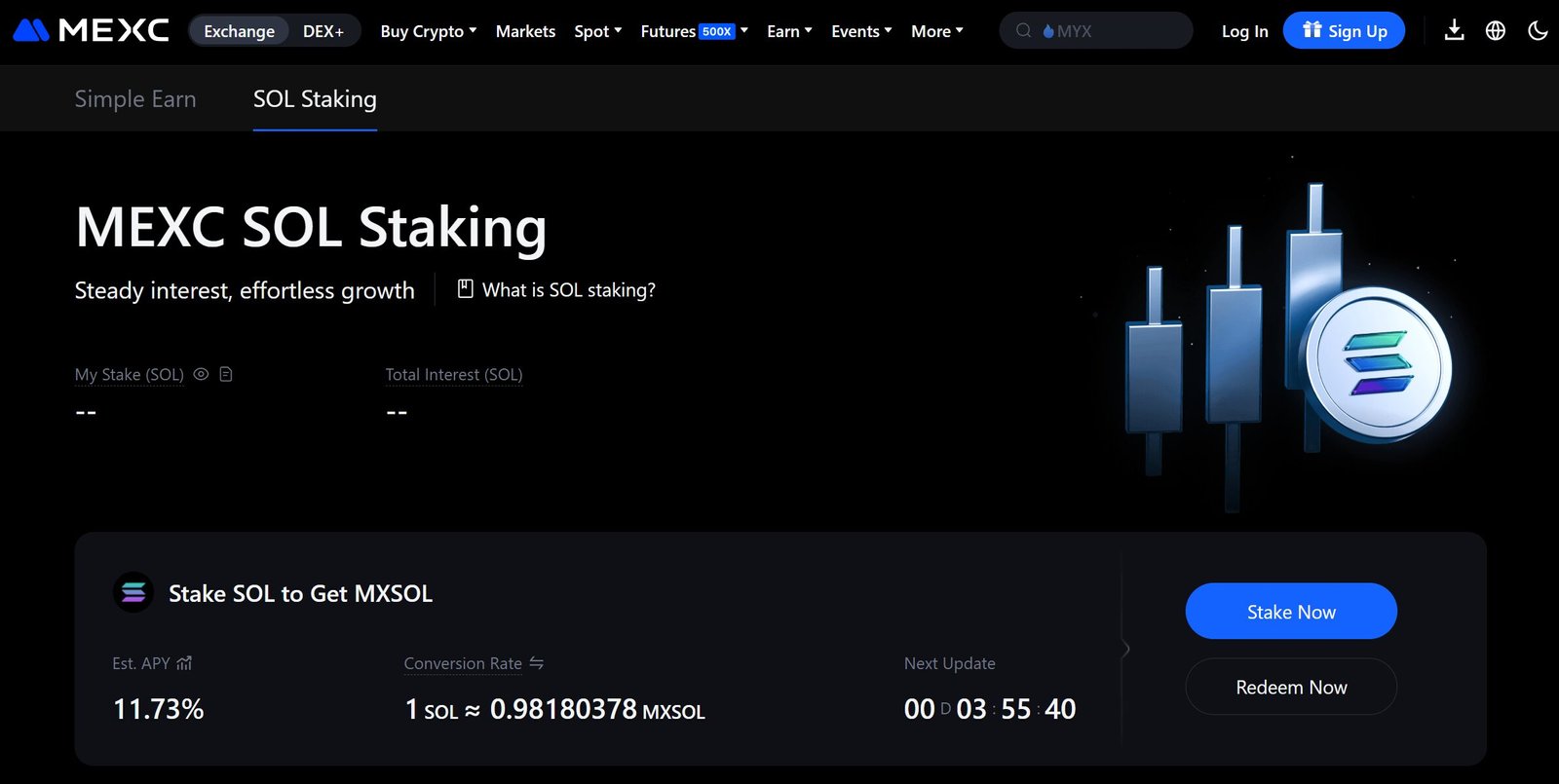 MEXC Solana (SOL) Staking 