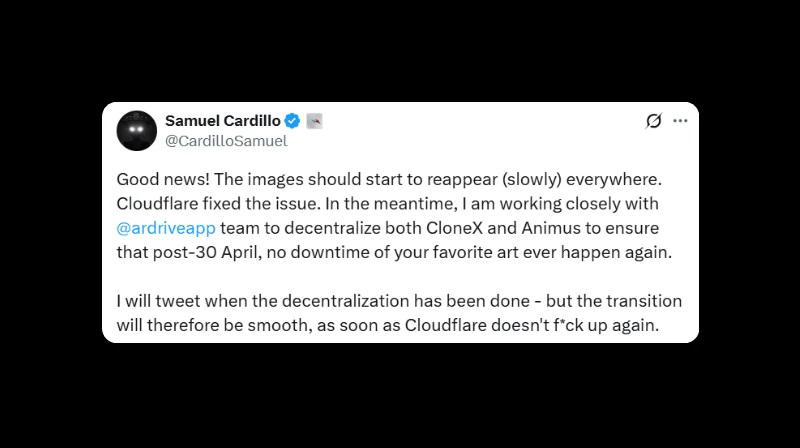 RTFKT NFTs Go Dark After Cloudflare Glitch Disrupts Image Hosting