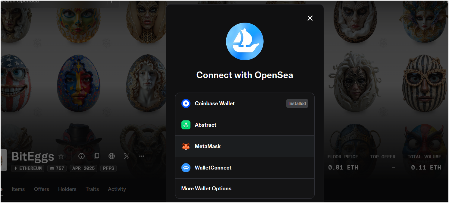 Step 2: Connect Your Wallet to OpenSea