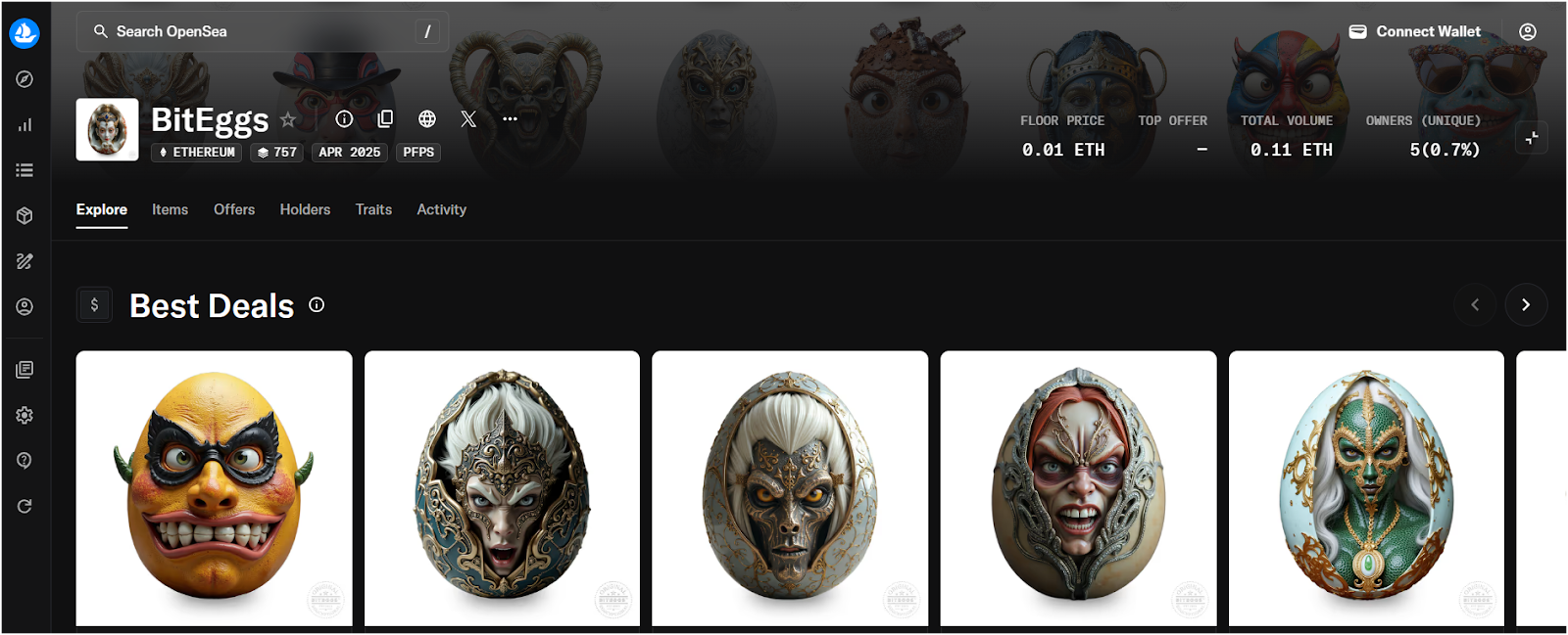 Step 3: Find a BitEggs NFT