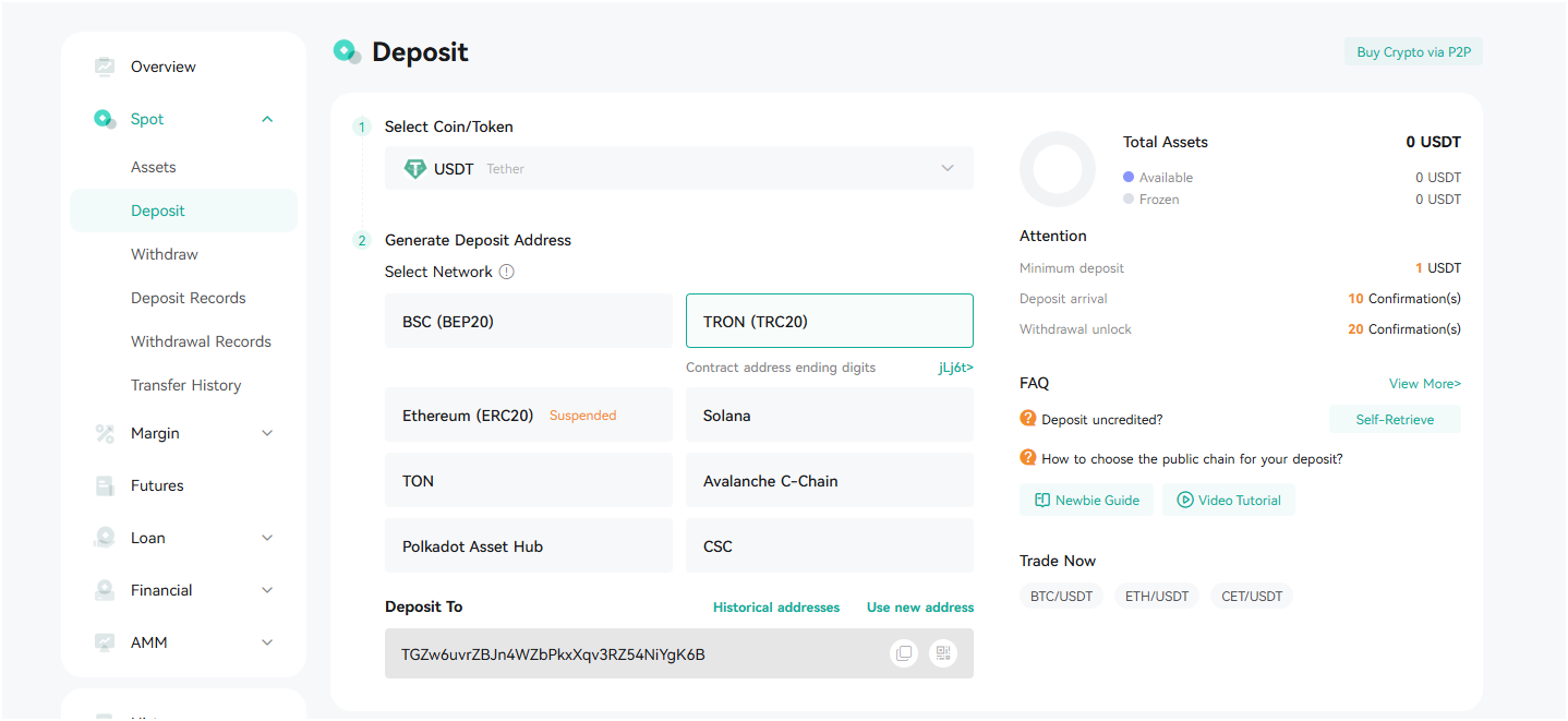 How to Deposit on CoinEx?