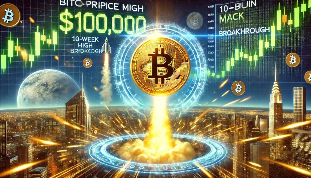 Nears $100,000 Mark Post Breakthrough Of 10-Week High