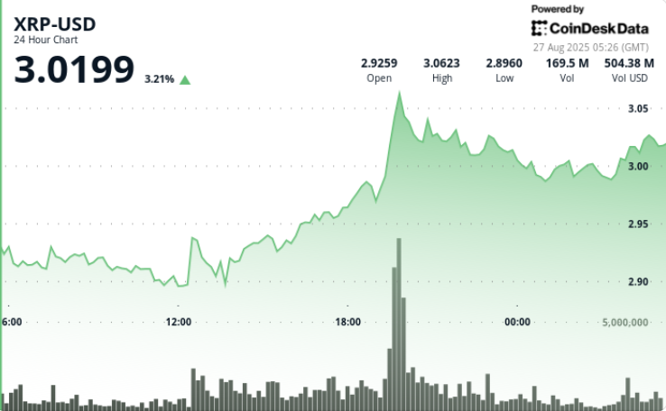XRP Eyes $3.20 as Bull-Flag Pattern Forms, Key Support at $2.89